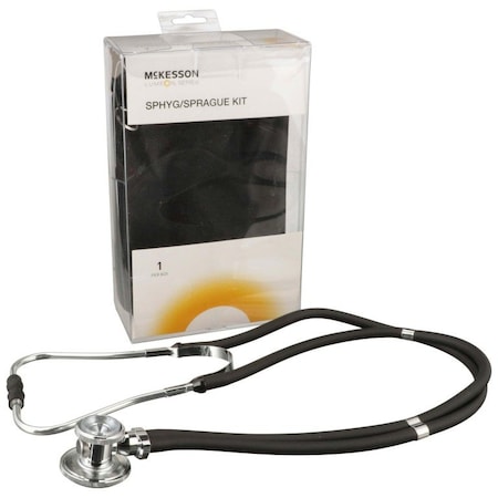 Mckesson LUMEON Aneroid Sphygmomanometer/Sprague Kit, Black 01-768-641-11ABKGM